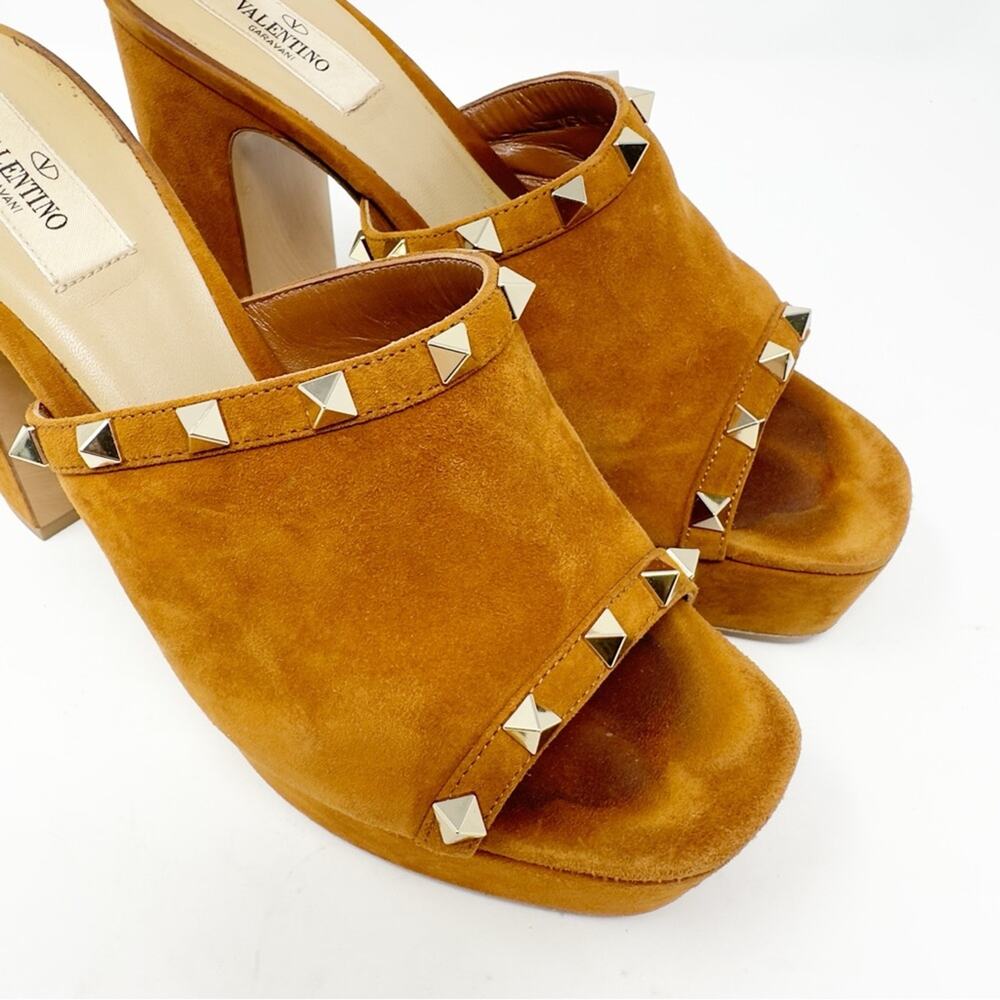Valentino Rockstud Suede Platform Sandals Womens EU 39 - Picture 6 of 14